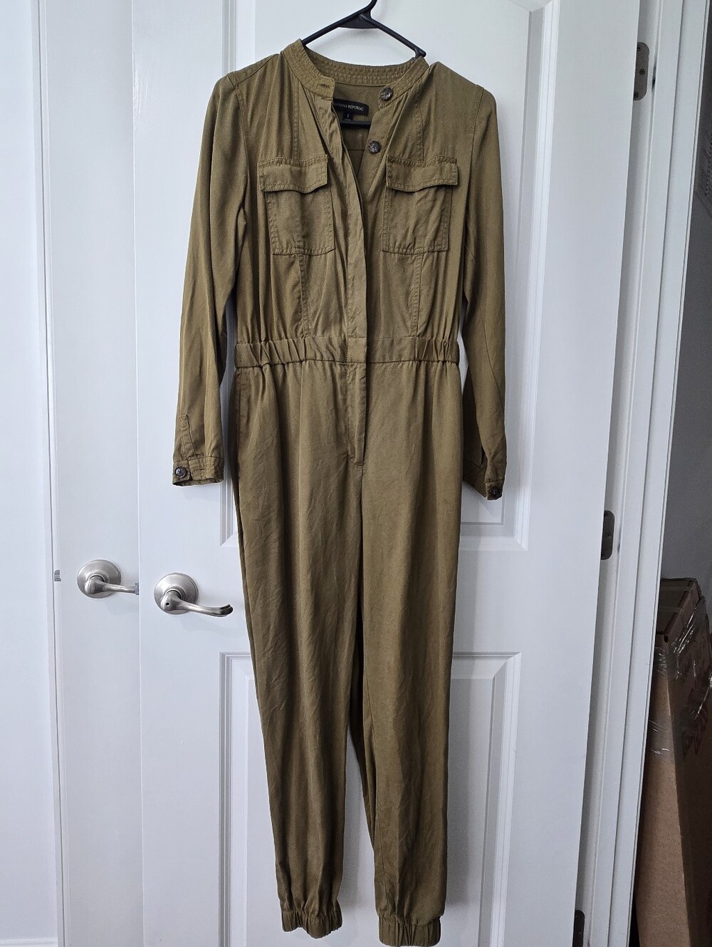 Banana Republic Green Utility Jumpsuit
